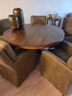 Eettafel met stoelen (5), Ophalen of Verzenden, Zo goed als nieuw, 4 tot 6 stoelen