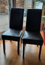 4 donkerbruine eetkamerstoelen (4 stuks), Ophalen, Modern, Klassiek, Gebruikt, Twee
