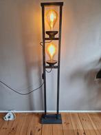 Industriële vloerlamp met 2 grote lampen, Ophalen
