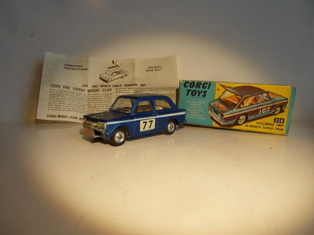CORGI TOYS: SUNBEAM IMP 1967 MET ORG. DOOSJE 340 HILLMAN IMP, Ophalen of Verzenden, Nieuw, Auto, Corgi