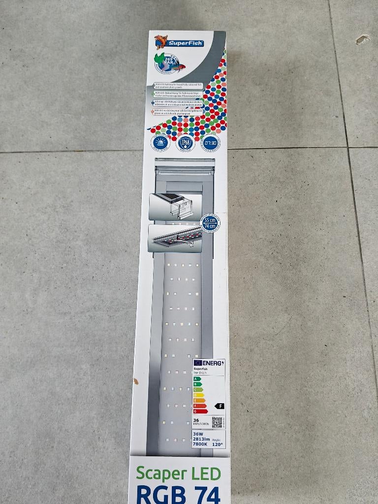 superfish scaper led 74 rgb volledig nieuw, Dieren en Toebehoren, Vissen | Aquaria en Toebehoren, Ophalen of Verzenden, Nieuw