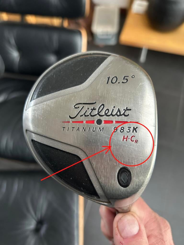 Titleist Titanium 983K H-CR Driver 10.5 (ophaal) incl. cover, Ophalen, Gebruikt, Club, Overige merken