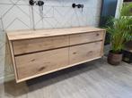 Massief Eiken Houten Badmeubel 140cm TBV Waskom, Huis en Inrichting, Badkamer | Badkamermeubels, 100 tot 150 cm, Nieuw, Ophalen of Verzenden