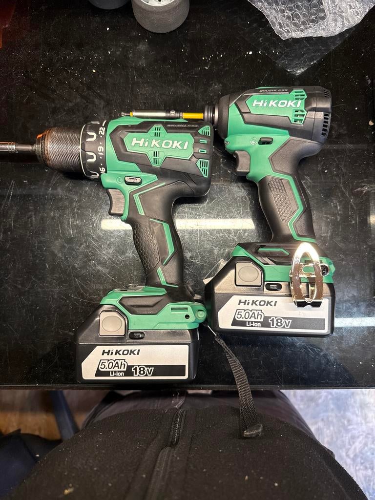 Hikoki DS18DBSL Boor- en Schroefmachine + WH18DE Slagmoersle, 600 watt of meer, Variabele snelheid, Ophalen of Verzenden, Zo goed als nieuw