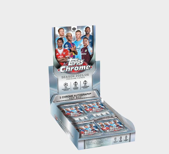 Topps Chrome UEFA Club Competitions 2025-26  Hobby Box, Buitenlandse clubs, -, -, Nieuw