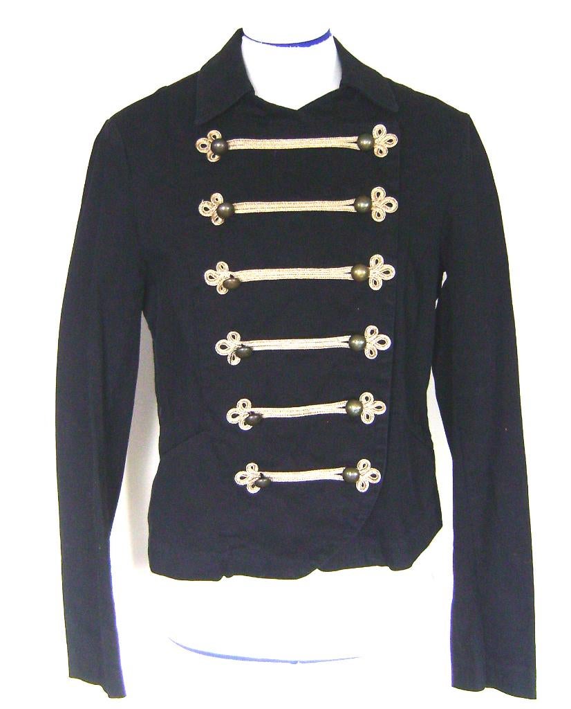 leger militair jas gothic punk rock 80's adam ant cosplay, Verzenden, Zo goed als nieuw, Maat 42/44 (L), Zwart