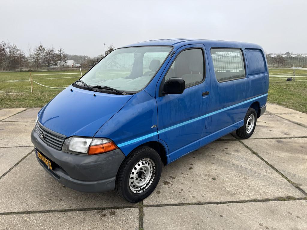 Toyota HiAce 2.5 D4-D 100 airco 2 pers. trekhaak nw apk, Blauw, Bedrijf, Grijs, 2 stoelen