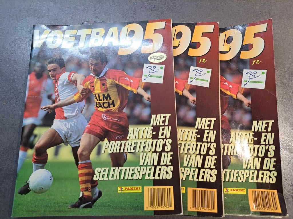Panini Voetbal 95 - 3 boeken, Verzamelen, Sportartikelen en Voetbal, Ophalen of Verzenden, Poster, Plaatje of Sticker