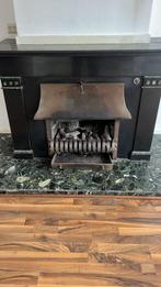Zwarte schouw met haard, Huis en Inrichting, Ophalen of Verzenden, Gebruikt, Inbouwhaard, Overige soorten