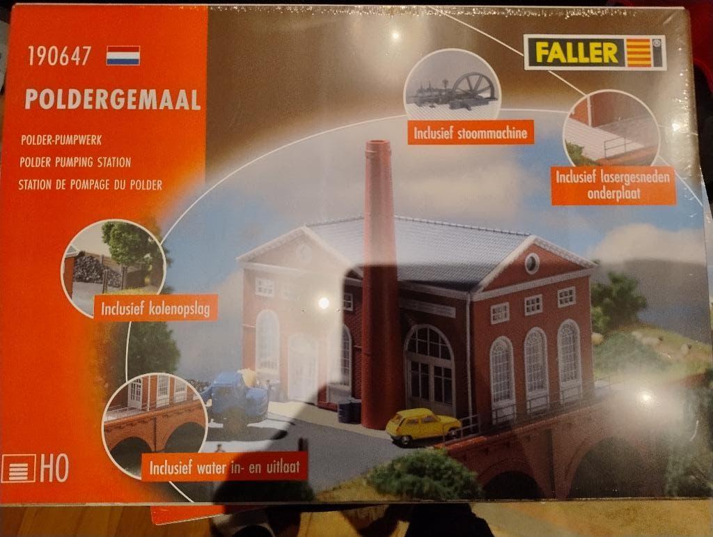 Faller 190647 Poldergemaal H0, Gelijkstroom of Wisselstroom, Brug, Tunnel of Gebouw, Nieuw, Ophalen