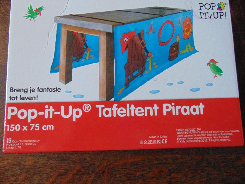 Tafeltent Piraat 150x75 Nieuw, Ophalen of Verzenden, Nieuw