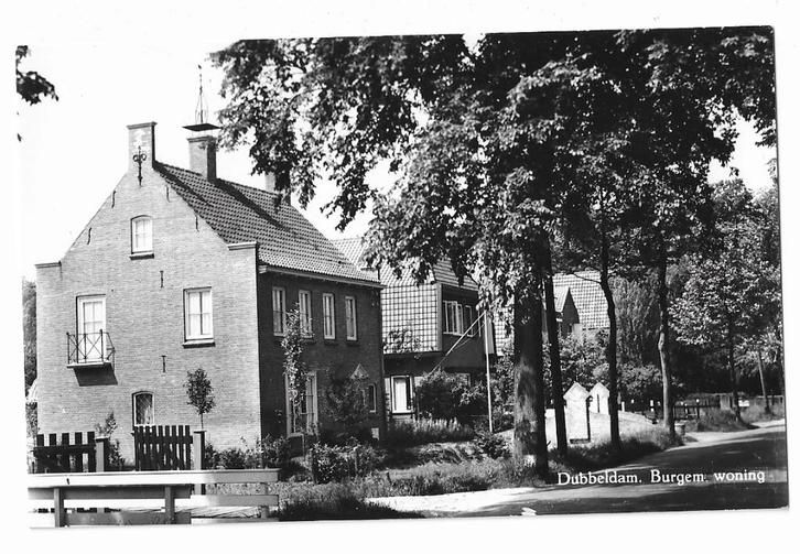 Dubbeldam, Burgem. Woning, Verzamelen, Ansichtkaarten | Nederland, Ongelopen, Zuid-Holland, 1960 tot 1980, Ophalen of Verzenden