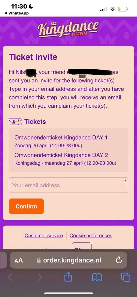 KingDance Kaartjes, Beide Dagen - 60 euro, Tickets en Kaartjes, Evenementen en Festivals, Twee personen