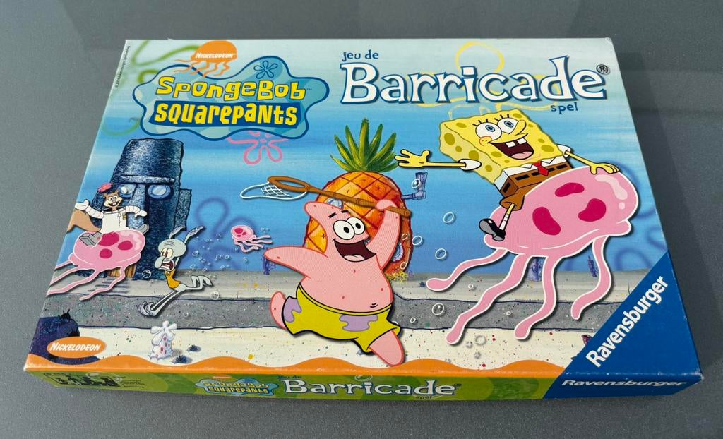 Ravensburger spongebob squarepants jeu de barricade spel, Ophalen of Verzenden, Zo goed als nieuw