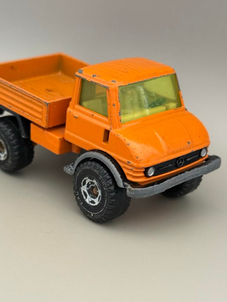 Vintage Siku Mercedes Unimog U1500 - Oranje Diecast Truck 1:, Ophalen of Verzenden, Gebruikt, Bus of Vrachtwagen