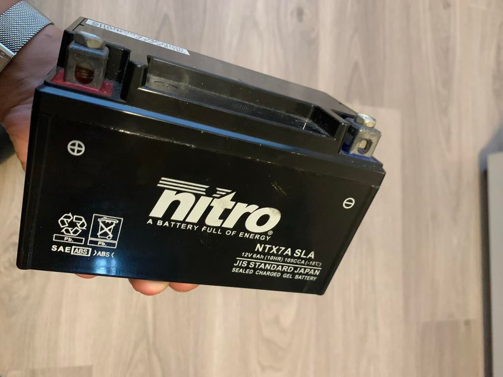Nitro NTX7A SLA Gel Accu voor Scooter/Motorfiets, Ophalen of Verzenden, Nieuw
