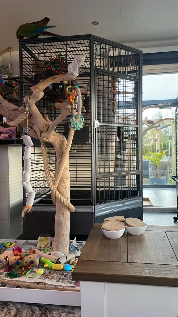 Papegaaienkooi - Villa Dahlia zonder opvang randen, Ophalen, Gebruikt, Metaal, Vogelkooi