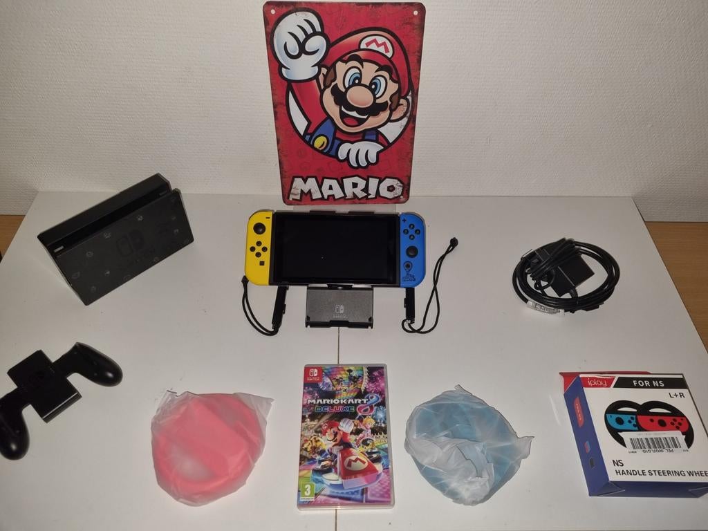 Nintendo Switch Fortnite Limited Edition + Mario Kart, Gebruikt, 2 spelers, Ophalen of Verzenden, X