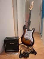 Elektrische gitaar met versterker en alle kabels, Muziek en Instrumenten, Snaarinstrumenten | Gitaren | Elektrisch, Met versterker