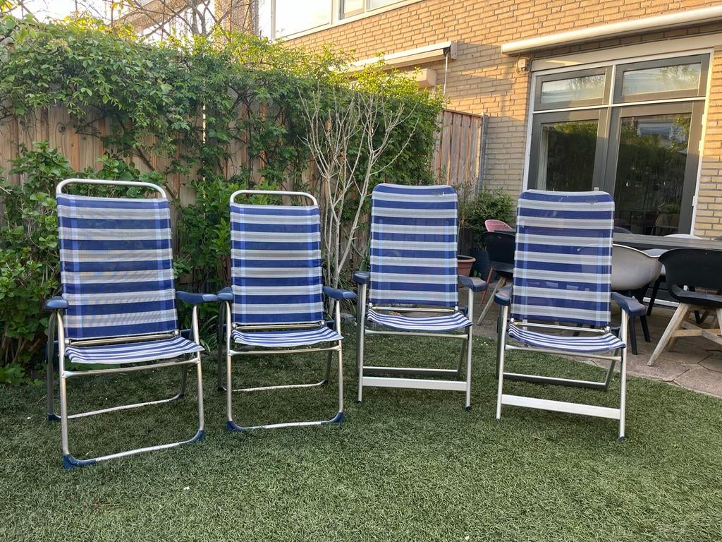 4 Crespo lichtgewicht campingstoelen, Ophalen of Verzenden, Gebruikt, Campingstoel