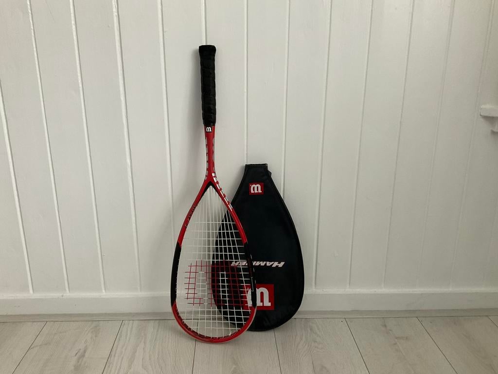 Wilson Hammer squashraket, Ophalen, Zo goed als nieuw, Racket, Met hoes