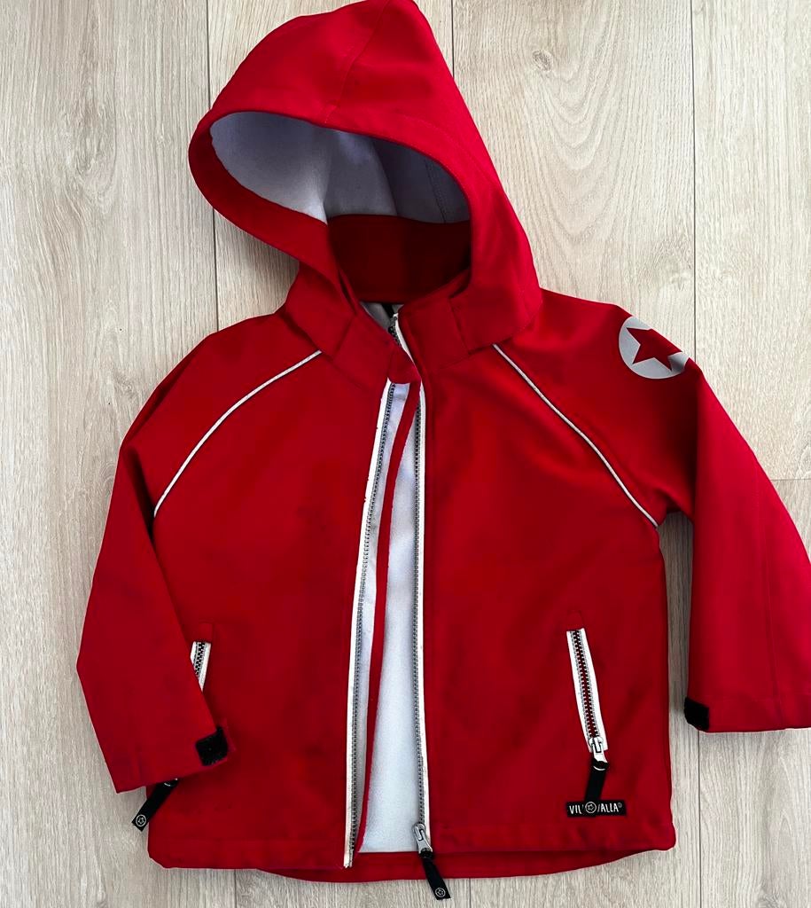 Villervalla (Zweeds) waterdichte kinderjas met reflectoren, Kinderen en Baby's, Kinderkleding | Overige, Gebruikt, Jongen of Meisje