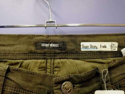 Antony Morato kaki groene jeans Fredo super skinny 164 31909, Broek, ., Antony Morato, Ophalen of Verzenden