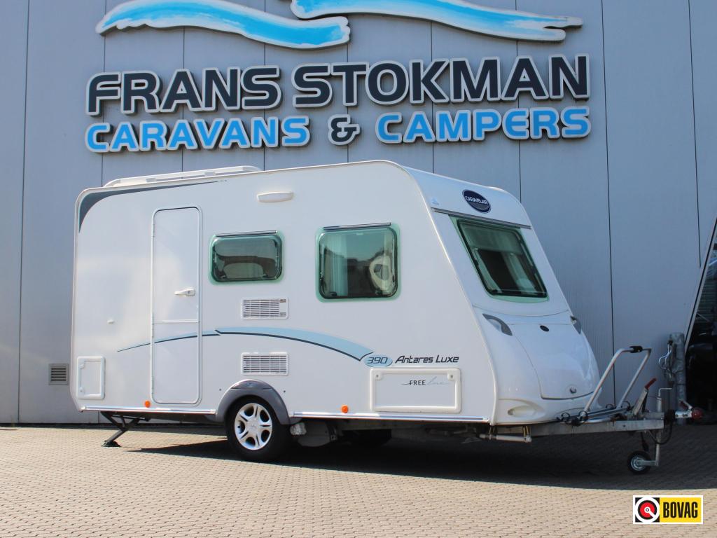 Caravelair Antares Luxe 390 Mover Voortent Luifel Dwars bed, Caravans en Kamperen, Caravans, Schokbreker, Tot en met 2, Bedrijf