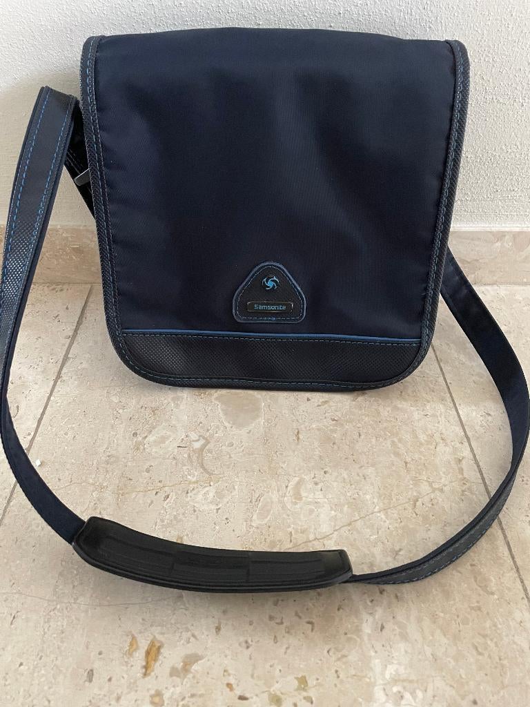 Samsonite: z.g.a.n. blauwe schoudertas, Verzenden, Zo goed als nieuw, Blauw, Overige merken