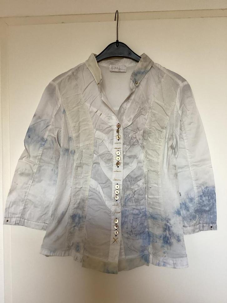 ELLY Italiaans design katoen elastan blouse, Kleding | Dames, Blouses en Tunieken, Zo goed als nieuw, Maat 36 (S), Ophalen of Verzenden