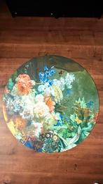 Heinen Delfts Blauw Muurbloempjes Wandbord 100cm, Ophalen