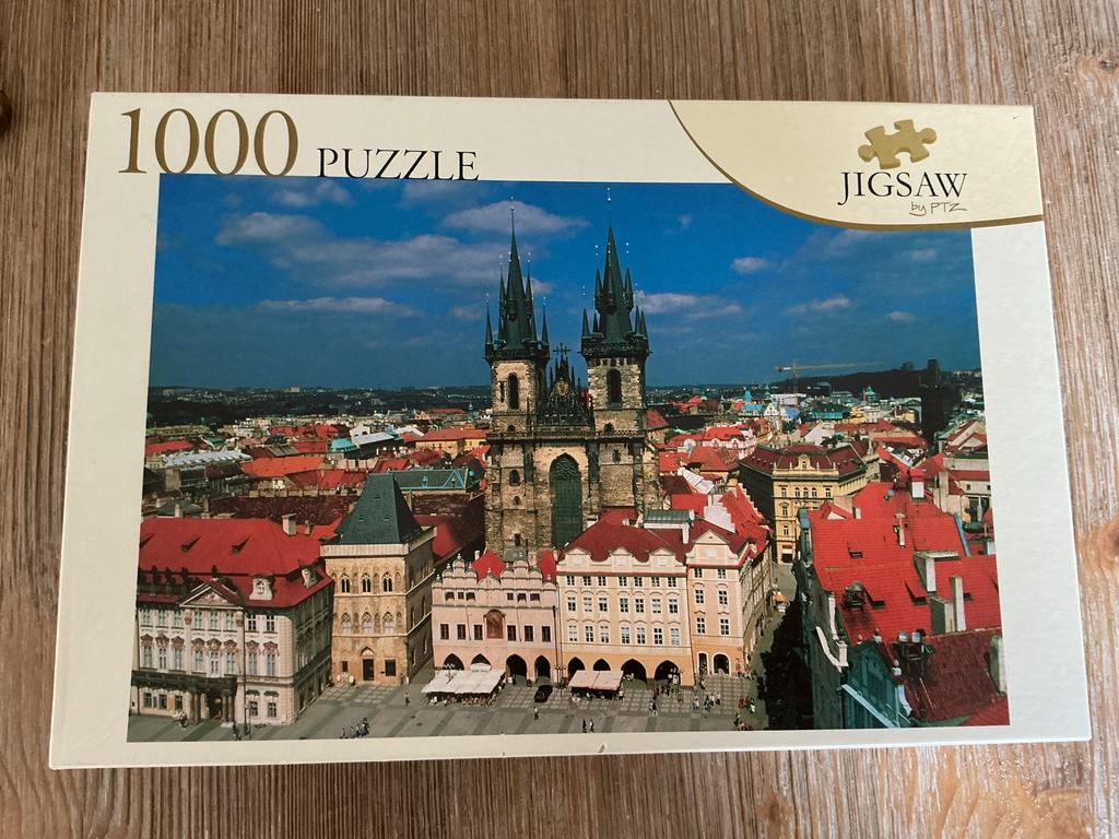 Jigsaw puzzel 1000 stukjes Praag, Ophalen of Verzenden, 500 t/m 1500 stukjes, Gebruikt, Legpuzzel