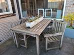 Hardhouten tuinset met 3 stoelen, Tuin en Terras, Tuinsets en Loungesets, Ophalen, Gebruikt