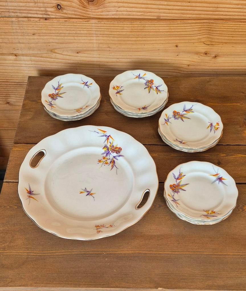 Vintage Koenigszelt Germany Servies - Schaal en bordjes, Antiek en Kunst, Ophalen