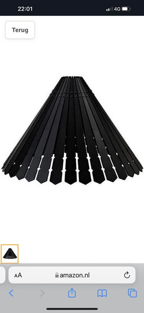 Nieuw IKEA Ryssby hanglampenkap van zwart gelakt berkenhout., Ophalen of Verzenden, Nieuw, Zwart, Rechthoekig