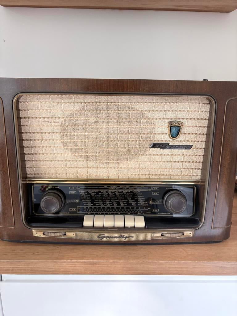 Vintage Grundig buizenradio 2033 - Jaren '50/'60, Ophalen, Niet werkend, Radio