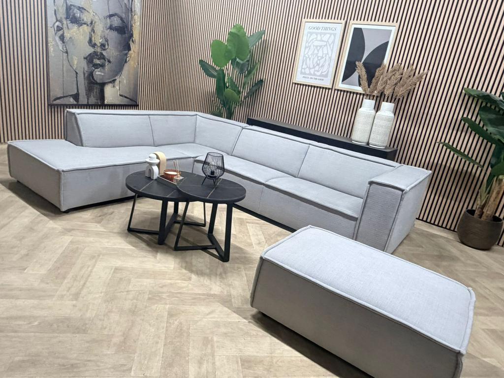 ZGAN BySIDDE Hoekbank Sommer - Grijs - 307 x 230, -, -, Hoekbank, 300 cm of meer