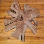 Teak Houten Boomstam Schijf - Salontafel/Decoratie, Ophalen of Verzenden, Gebruikt
