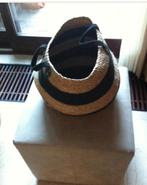 Planten mand H36cm Br 35 cm beige/zwart, Mand, Rond, Ophalen of Verzenden, Zo goed als nieuw