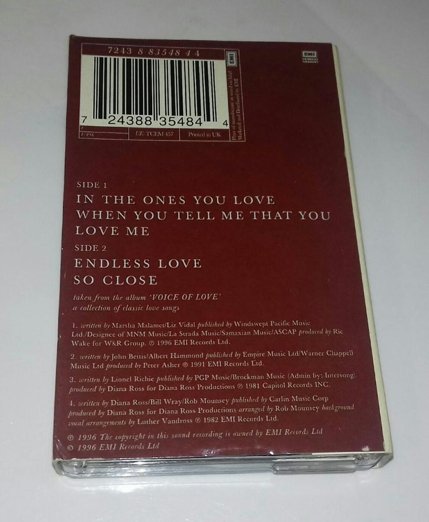 Diana Ross CASSETTE SINGLE In the ones you love - Engels, Cd's en Dvd's, Cassettebandjes, Verzenden, 1 bandje, Zo goed als nieuw