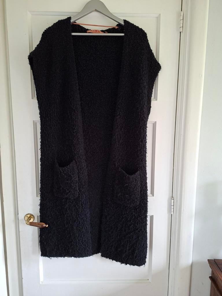 Rino&Pelle mouwloos vest. Zwart maat L fluffy, Ophalen of Verzenden, Zwart