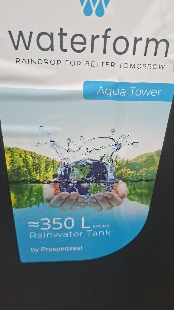 WaterForm Aquatower IDTC350 Regentank Regenton 350 liter, Tuin en Terras, Regentonnen, Ophalen, Kunststof, 150 liter of meer, .