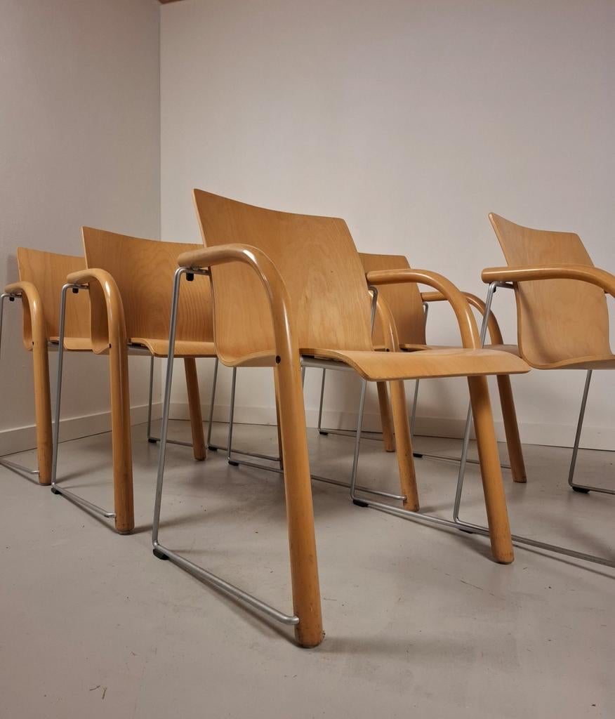 6x Vintage design stoelen Thonet S320 stoel, Huis en Inrichting, Stoelen, Ophalen of Verzenden, Gebruikt, Vijf, Zes of meer stoelen