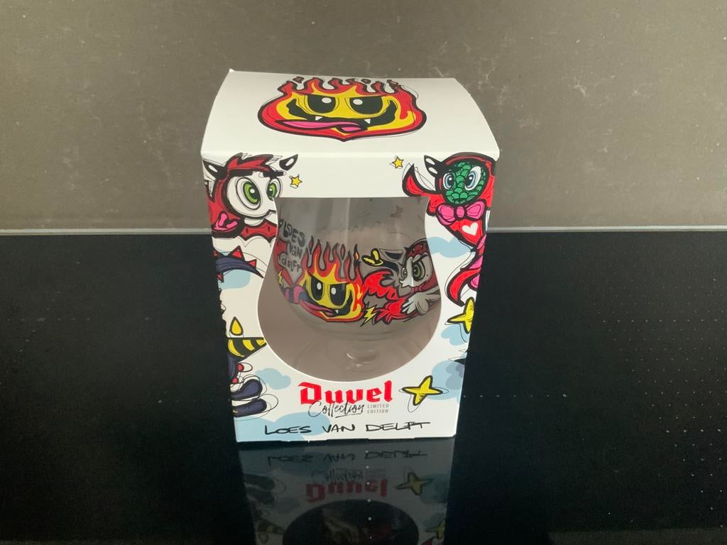 Loes van delft duvel bierglas, Verzamelen, Ophalen, Nieuw, Bierglas
