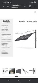Klemluifel 400x120 cm Tectake - Zonne- en Privacybescherming, Tuin en Terras, Zonneschermen, Ophalen, Zo goed als nieuw, 250 cm tot 450 cm