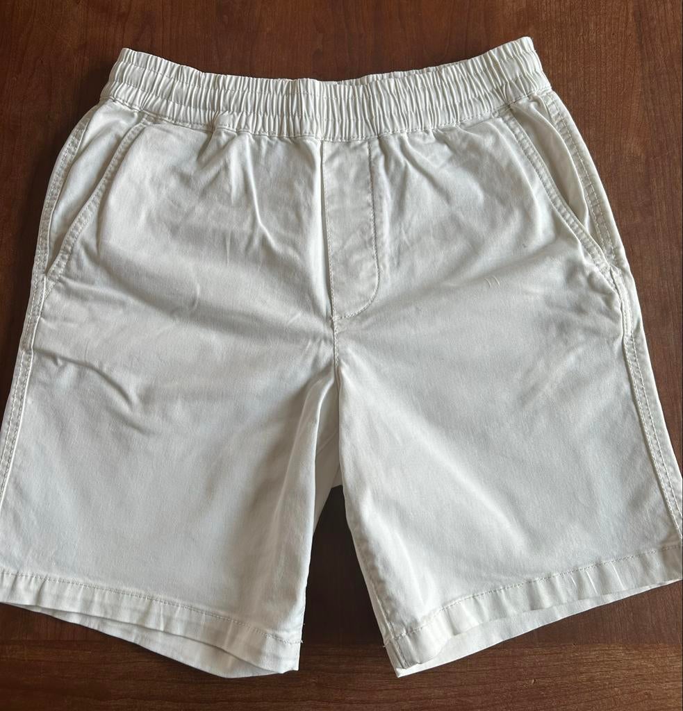 Witte katoenen korte broek met elastiek en trekkoord - Maat, Kleding | Heren, Ophalen of Verzenden, Gedragen, Maat 46 (S) of kleiner