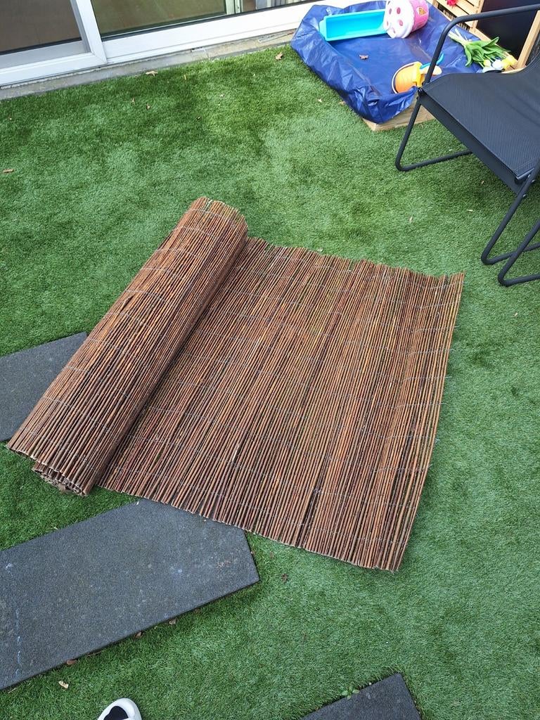 Gratis Rieten tuinscherm 100x150 cm, Tuin en Terras, Schuttingen, Ophalen