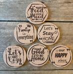 6 onderzetters van Kurk voorzien van laser gravering, Huis en Inrichting, Ophalen of Verzenden, Nieuw, Overig