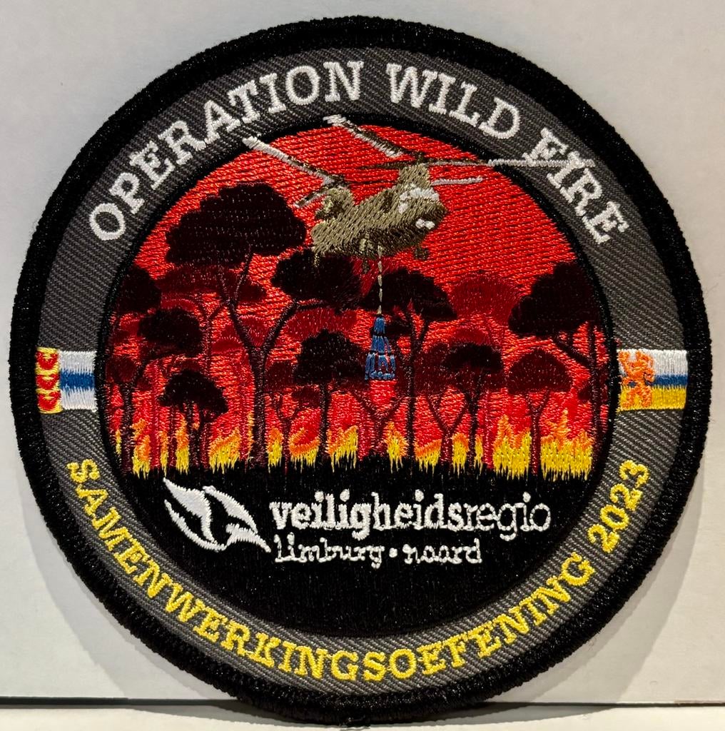 Patch 298 Squadron - Operation Wild Fire 2023, Verzamelen, Ophalen of Verzenden, Luchtmacht, Nederland, Embleem of Badge
