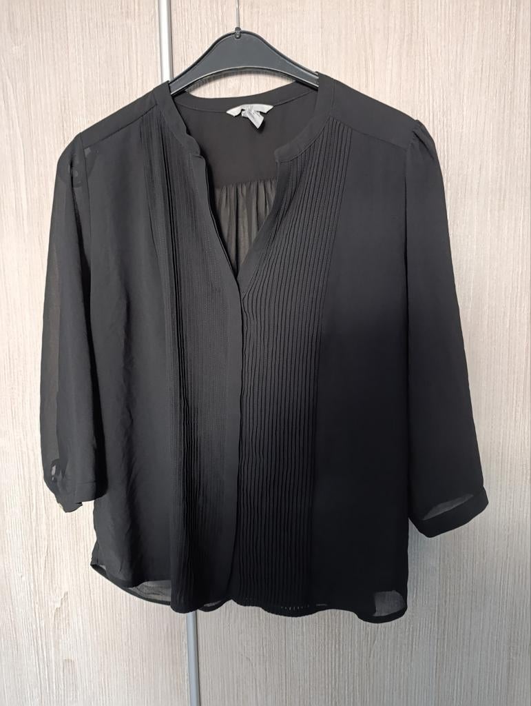 Zwarte H&M Blouse Maat 46, Kleding | Dames, Blouses en Tunieken, H&M, Zwart, Maat 46/48 (XL) of groter, Ophalen of Verzenden